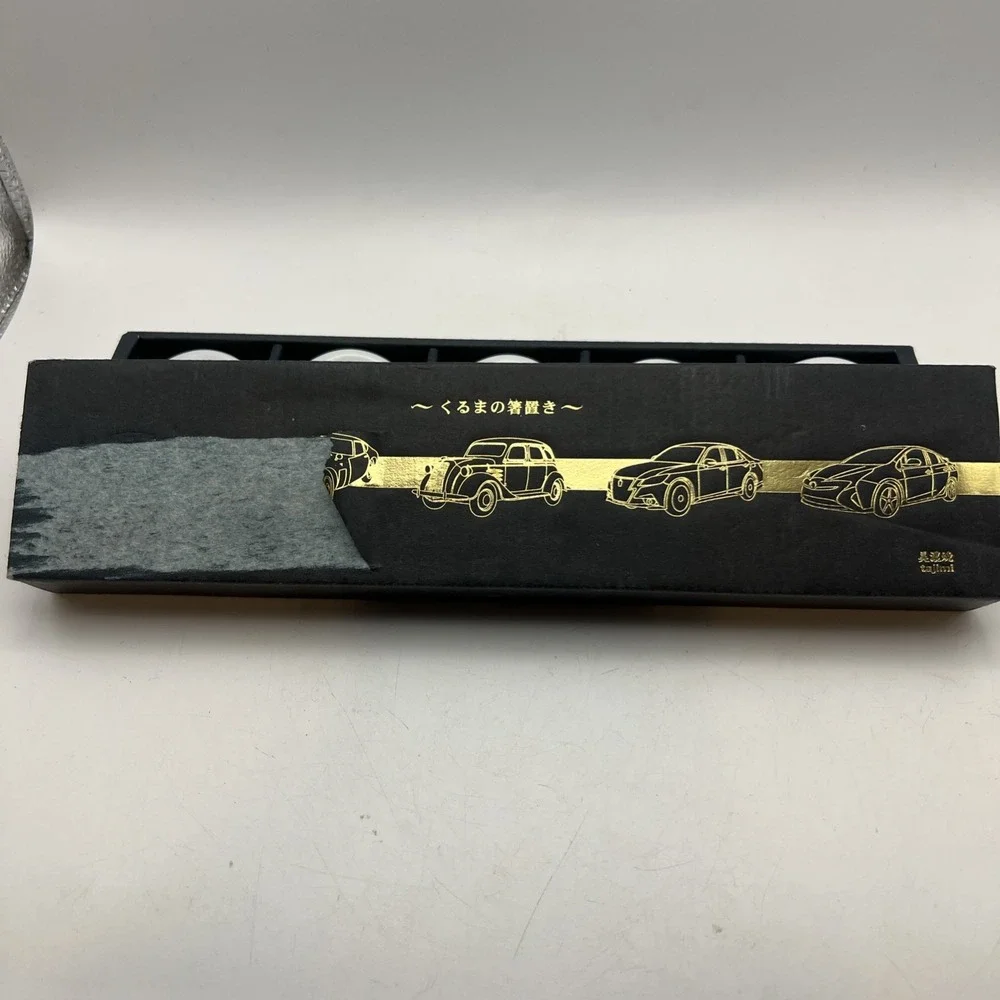 Limited Edition Tajimi Japan Mino Ware Automobile Chopstick Holder Set  RARE